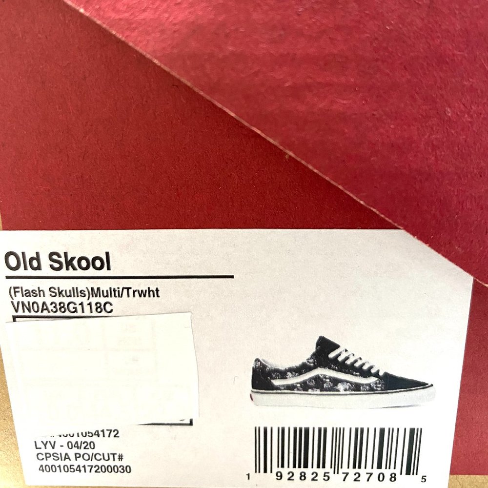 VANS Old Skool Flash Skulls Multi Black Casual Sneakers Women Size VN0A38G118C - Picture 9 of 10
